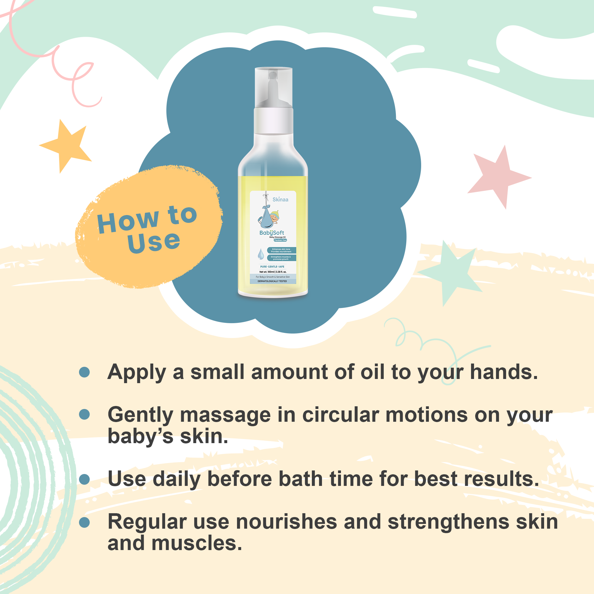 Skinaa BabySoft Baby Massage Oil